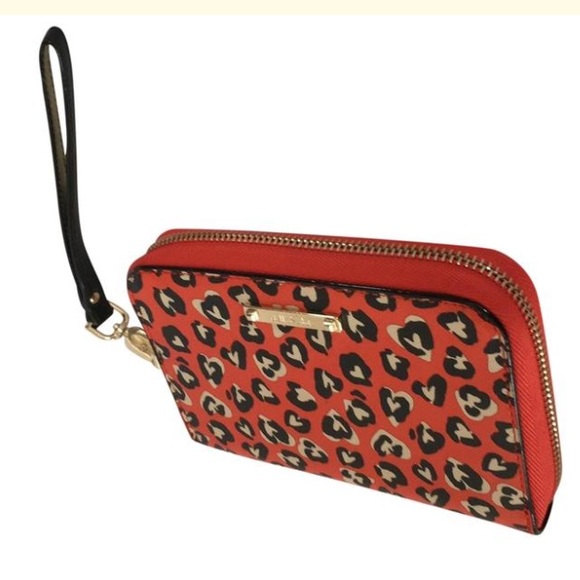 red leopard print purse